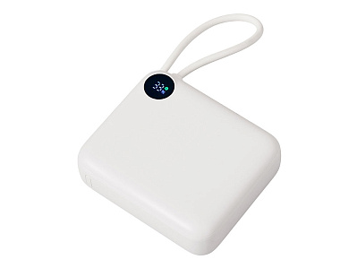 Внешний аккумулятор со встроенным кабелем Liri, QC/PD, 10000 мАч (Тёплый белый) Внешний аккумулятор со встроенным кабелем Liri, QC/PD, 10000 мАч (Тёплый белый)