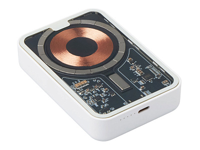 Беспроводной магнитный внешний аккумулятор с QC\PD MagnifIQ, 10000 мАч, 15 Вт (Белый) Беспроводной магнитный внешний аккумулятор с QC\PD MagnifIQ, 10000 мАч, 15 Вт (Белый)